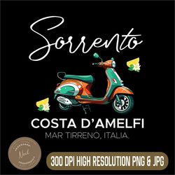 sorrento costa d'amelfi png, vintage souvenir png, sorrento italy png,digital file, png high quality, sublimation