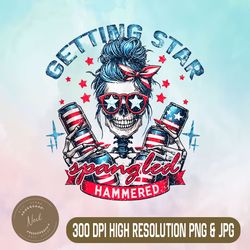 getting star spangled hammered png, skeleton png, 4th of july png,digital file, png high quality, sublimation