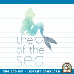 disney little mermaid heart of the sea watercolor png, digital download, instant png, digital download, instant