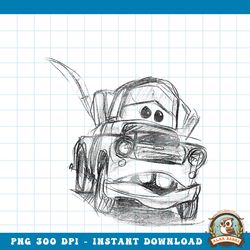 disney pixar cars mater illustrated line art graphic png, digital download, instant png, digital download, instant