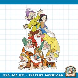 disney snow white seven dwarf stack graphic png, digital download, instant png, digital download, instant