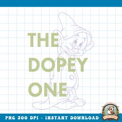 disney snow white the dopey one outlined graphic png, digital download, instant png, digital download, instant