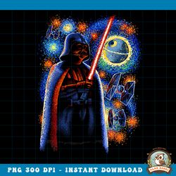 star wars darth vader death starry night png, digital download, instant png, digital download, instant