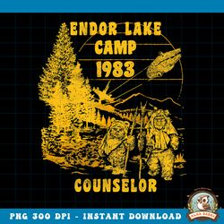 star wars ewok endor lake _83 camp counselor graphic png, digital download, instant png, digital download, instant