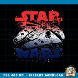 star wars falcon july 4th red white _ blue graphic png, digital download, instant png, digital download, instant