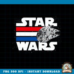 star wars falcon stripes red white _ blue july 4th png, digital download, instant png, digital download, instant