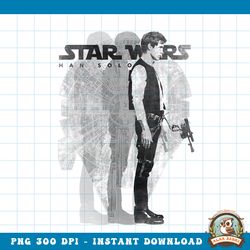 star wars han solo shadow repeater graphic png, digital download, instant png, digital download, instant