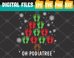 christmas tree oh podiatree podiatrist food svg, eps, png, dxf, digital download