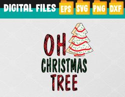 oh christmas tree funny xmas tree cake svg, eps, png, dxf, digital download