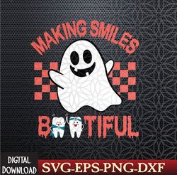 retro dental halloween making smiles bootiful trick or teeth svg, eps, png, dxf, digital download