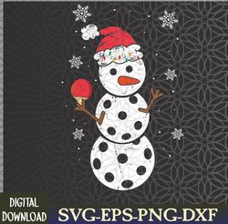 santa hat snowman gifts for xmas funny pickleball christmas svg, eps, png, dxf, digital download