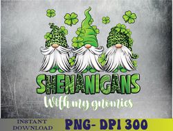 shenanigans and malarkey patricks day shamrock png, sublimation design