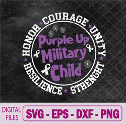purple up military child 2024 honor courage unity dandelion svg, png, digital download