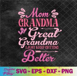 mom grandma great grandma svg, mother's day svg, png, digital download