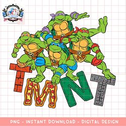 ninja turtles balancing on top of tmnt font png, digital download, instant.pngninja turtles balancing on top of tmnt fon