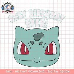 pokemon  birthday bulbasaur big face best birthday ever t shirt