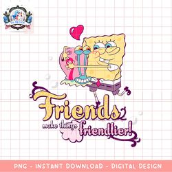 spongebob squarepants and gary, best friends valentine_s day png, digital download, instant