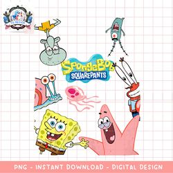 spongebob squarepants logo with friends tank top