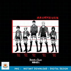 attack on titan lineup on black png download png download copy