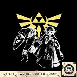 nintendo zelda _ link hylian crest contrast graphic png, digital download, instant png, digital download, instant