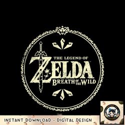 nintendo zelda breath of the wild fancy logo graphic png, digital download, instant png, digital download, instant