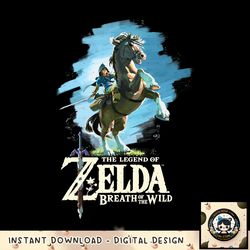 nintendo zelda breath of the wild link epona painted png, digital download, instant png, digital download, instant