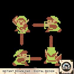 nintendo zelda classic nes 8-bit link on repeat png, digital download, instant png, digital download, instant