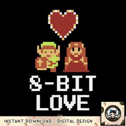 nintendo zelda classic nes link 8-bit love graphic png, digital download, instant png, digital download, instant