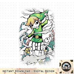 nintendo zelda young link lost woods spin graphic png, digital download, instant png, digital download, instant