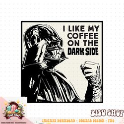 star wars darth vader i like my coffee on the dark side t-shirt