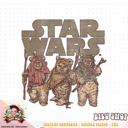 star wars ewok group shot logo t-shirt