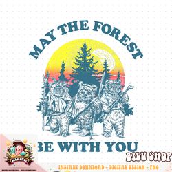 star wars ewok sunset may the forest be with you earth day t-shirt