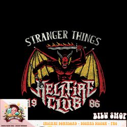 stranger things 4 demon hellfire club 1986 logo t-shirt