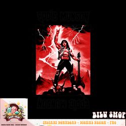 stranger things 4 eddie munson lightning guitar power v2 t-shirt