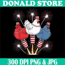 red white blue chicken png, usa flag png, firework 4th of july png,digital file, png high quality, sublimation