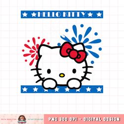 hello kitty fireworks 4th of july red white blue americana png download copy
