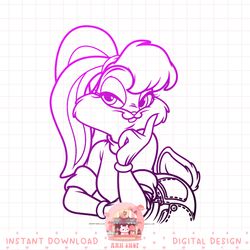 looney tunes lola bunny gradient outline png, digital download, instant
