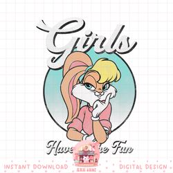 looney tunes lola bunny portrait girls just wanna have fun png, digital download, instant