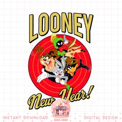looney tunes looney new year png, digital download, instant