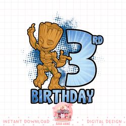 marvel guardians of the galaxy baby groot 3rd birthday png, digital download, instant