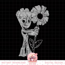 marvel guardians of the galaxy groot flower stamp png, digital download, instant