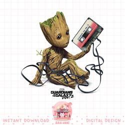 marvel guardians of the galaxy vol. 2 groot tape portrait png, digital download, instant