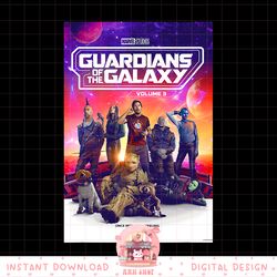 marvel guardians of the galaxy volume 3 movie poster png, digital download, instant