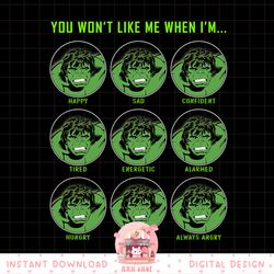 marvel hulk classic comic expressions of hulk grid png, digital download, instant.pngmarvel hulk classic comic expressio