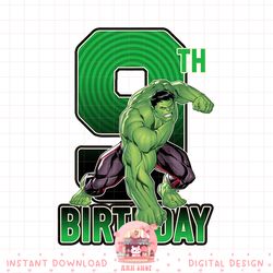marvel hulk smash 9th birthday graphic png, digital download, instant png, digital download, instant
