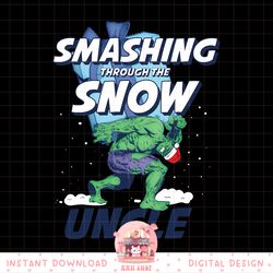 marvel hulk smashing snow christmas uncle png, digital download, instant