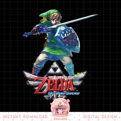 nintendo zelda skyward sword link ready for battle png, digital download, instant png, digital download, instant