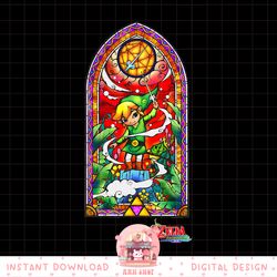 nintendo zelda wind waker stained glass graphic png, digital download, instant png, digital download, instant