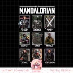 Star Wars The Mandalorian Character Grid png, digital download, instant