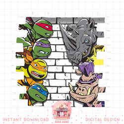 teenage mutant ninja turtles brick wall action png, digital download, instant.pngteenage mutant ninja turtles brick wall